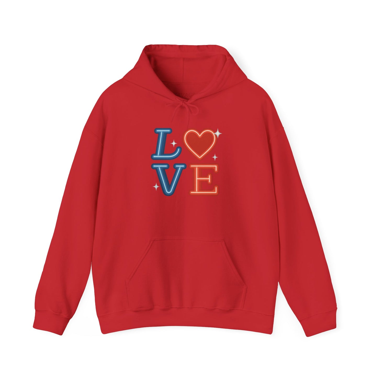 Unisex Hooded Sweatshirt with 'LOVE' Design - Cozy Gift for Friends, Valentine's Day, Casual Wear, Relaxation, Everyday Use