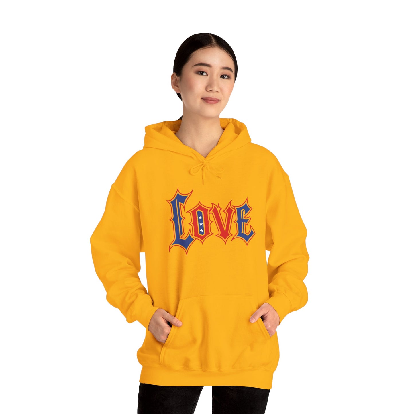 Unisex Hooded Sweatshirt with 'LOVE' Design - Cozy Gift for Friends, Valentine's Day, Casual Wear, Relaxation, Everyday Use