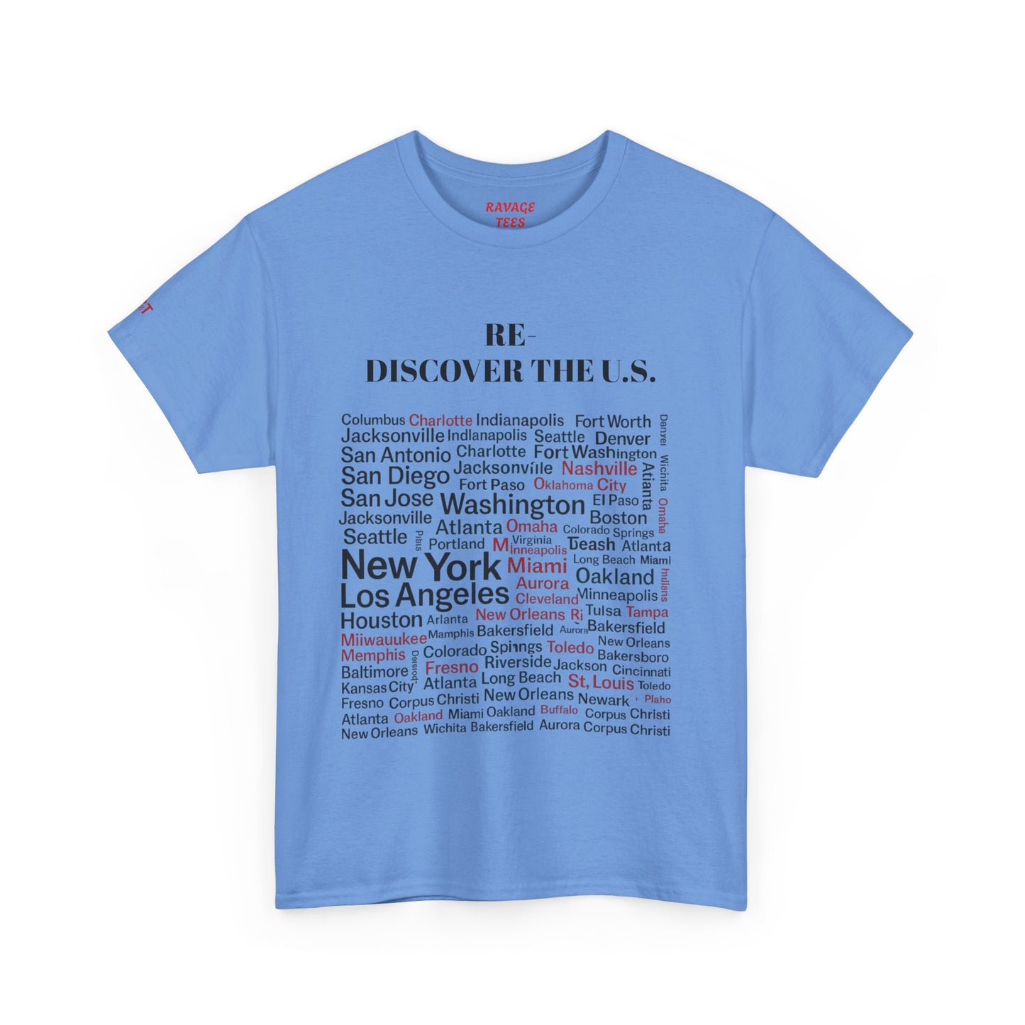 Re-Discover the U.S. Unisex Exploratory Travel T-Shirt, Adventure Tee, USA Discovery Shirt