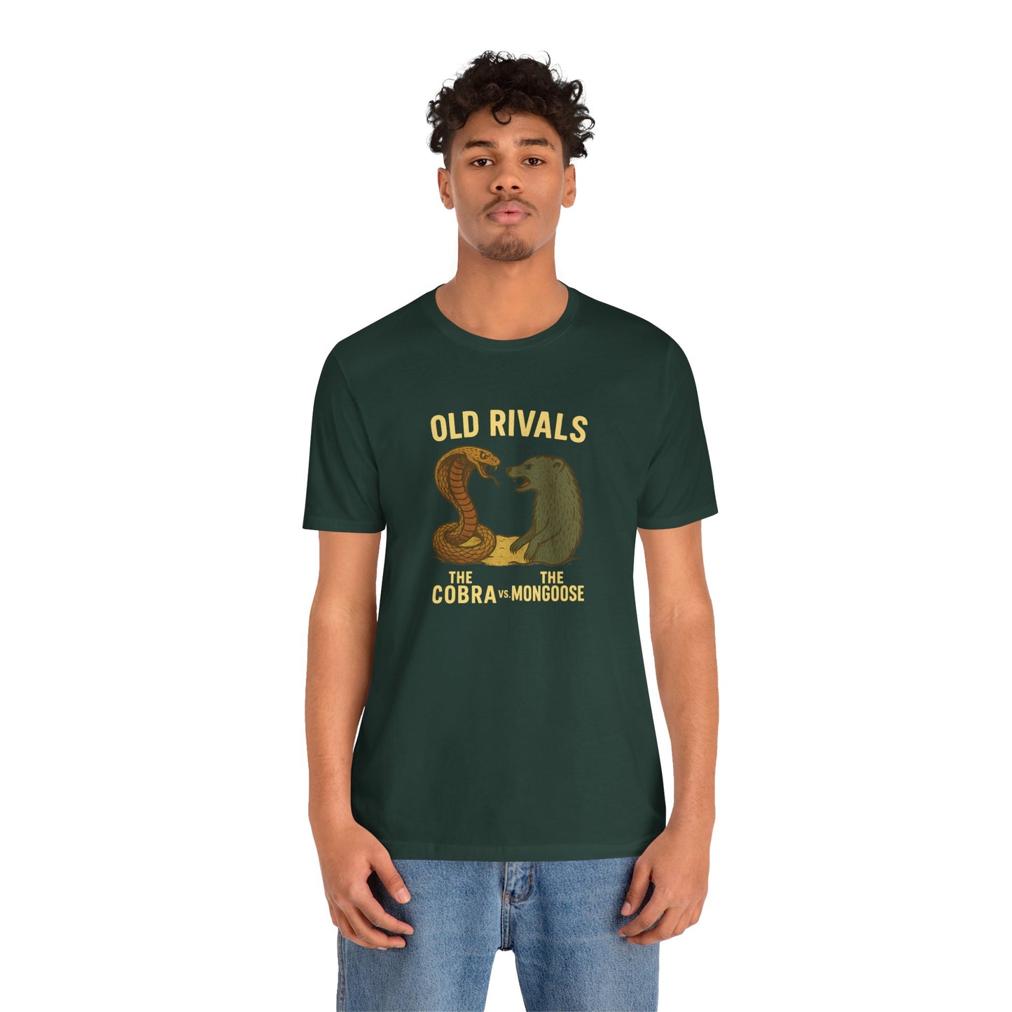 Vintage Rivalry Tee - Cobra vs Mongoose T-Shirt, Retro Graphic Outdoor Adventure Shirt, Perfect Gift for Animal Lovers