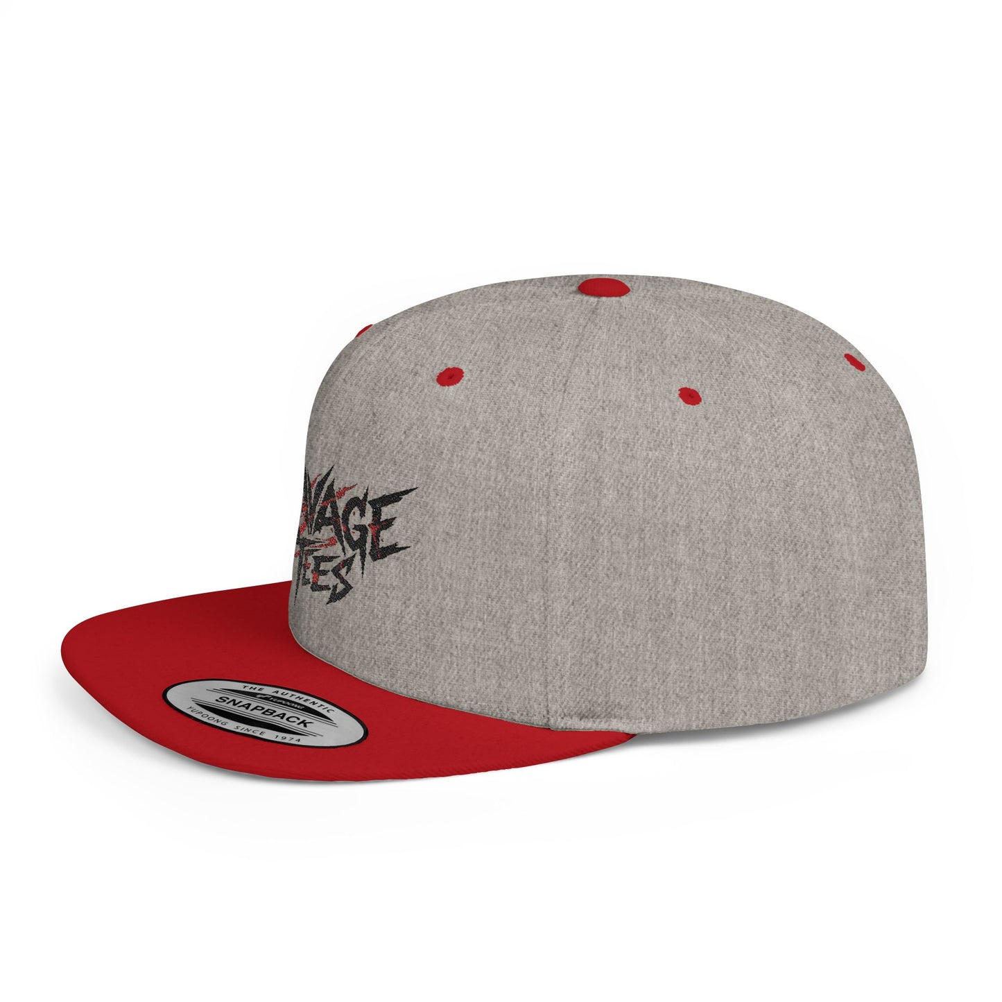 Ravage Tees Edgy Graphic Snapback Cap, Streetwear Hat, Trendy Flat Bill, Casual Outfit Accessory, Unique Gift for Music Lovers