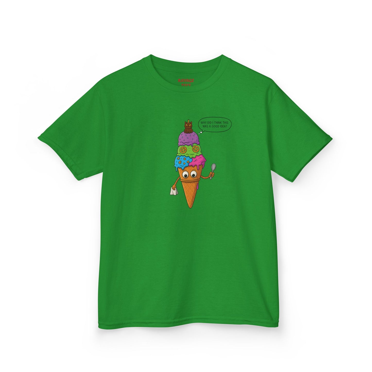 Kids Ice Cream Cone T-Shirt - Fun Summer Apparel, Perfect Gift for Birthdays, Playdates, Ice Cream Lovers, Family Outings