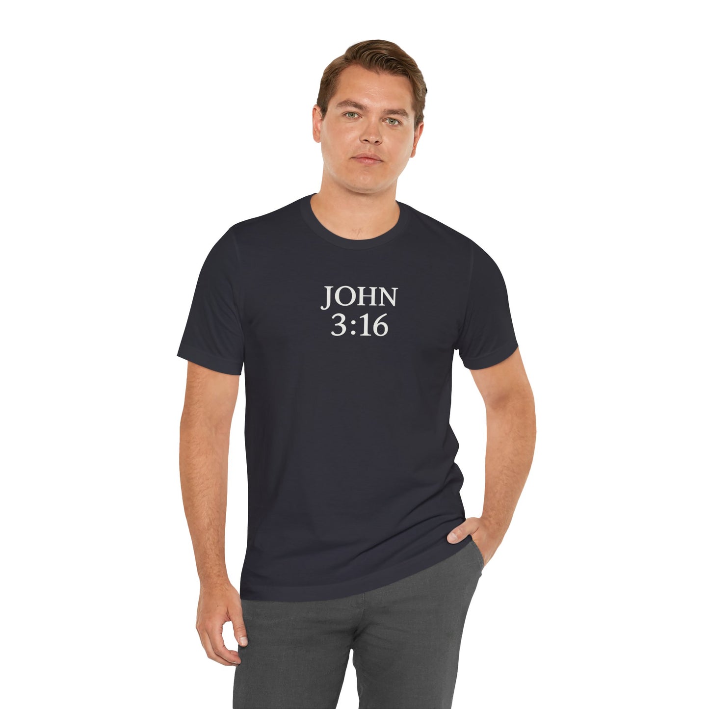 **JOHN 3:16 Faith-Inspired Unisex Tee – Christian Scripture T-Shirt, Religious Apparel, Inspirational Gift, Bible Verse Faith Shirt**