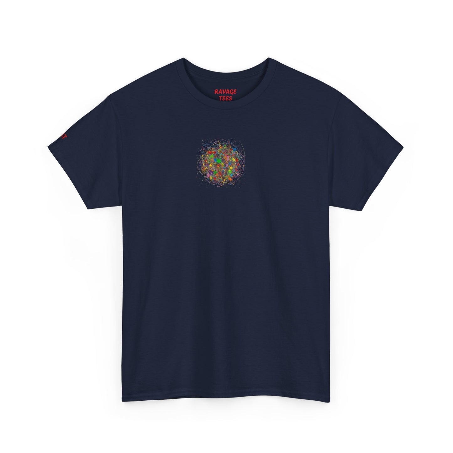 Dynamic Chaos Graphic Tee - Unisex Heavy Cotton T-Shirt, Casual Style