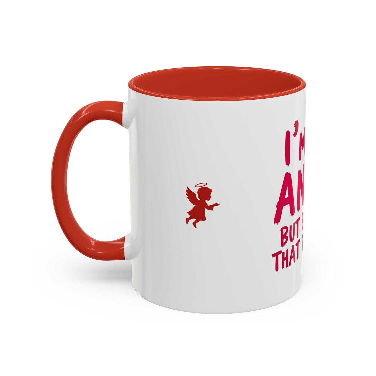 Humorous Accent Coffee Mug - Perfect Gift for Friends, Playful Coffee Lovers, Angel-Themed Decor, Birthday Present, Funny Quote Mugs