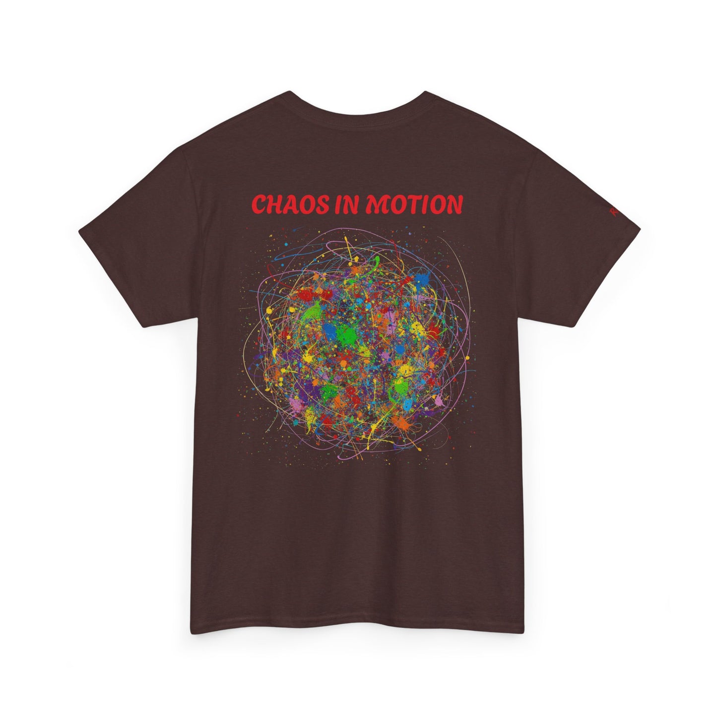 Dynamic Chaos Graphic Tee - Unisex Heavy Cotton T-Shirt, Casual Style