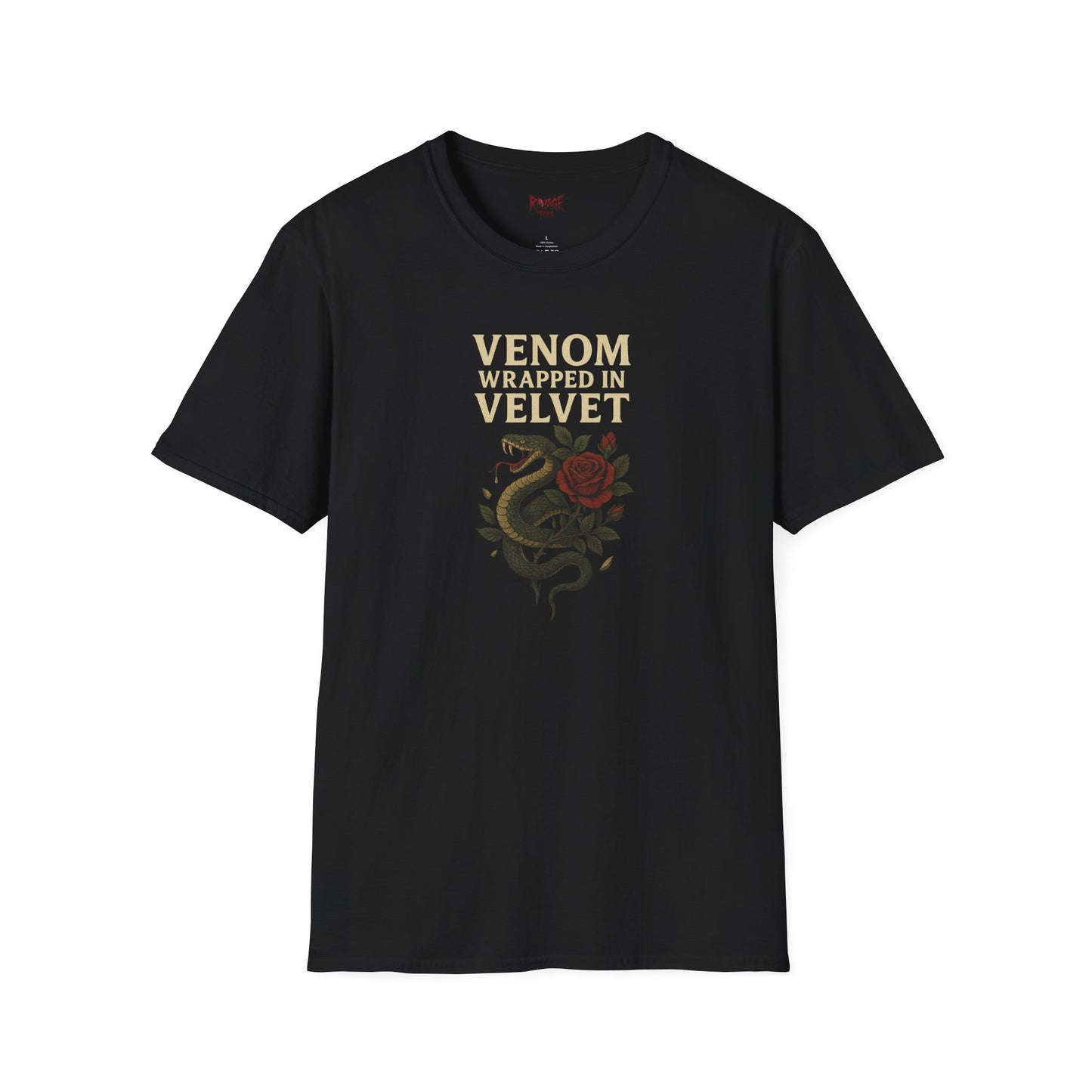 VENOM WRAPPED IN VELVET Graphic T-Shirt – Unisex Tee | Eco-Friendly Nature Shirt for Summer Style, Casual Wear & Gifts for Nature Lovers