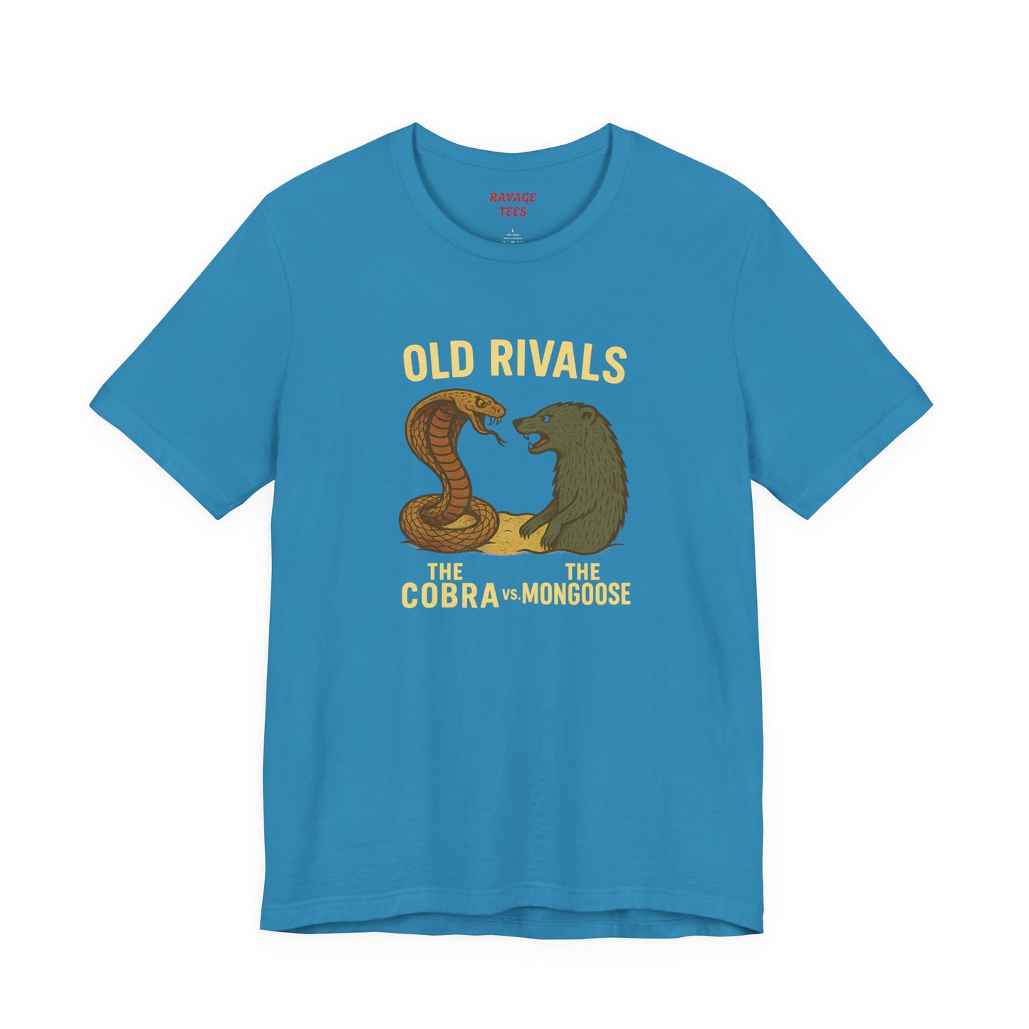 Vintage Rivalry Tee - Cobra vs Mongoose T-Shirt, Retro Graphic Outdoor Adventure Shirt, Perfect Gift for Animal Lovers