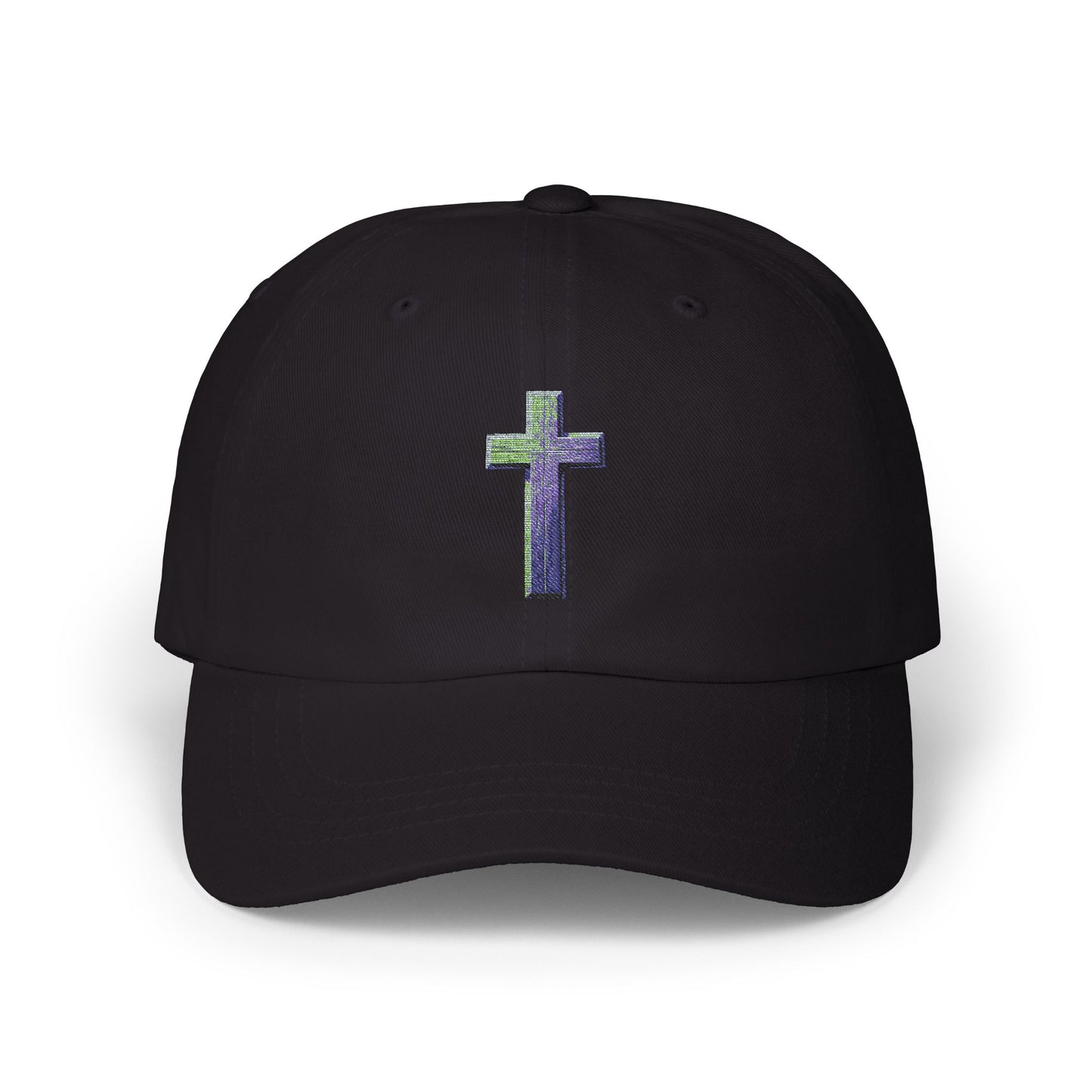 Classic Cap with Colorful Cross Design - Faith-Based Hat, Gift for Dads, Casual Wear, Stylish Accessory