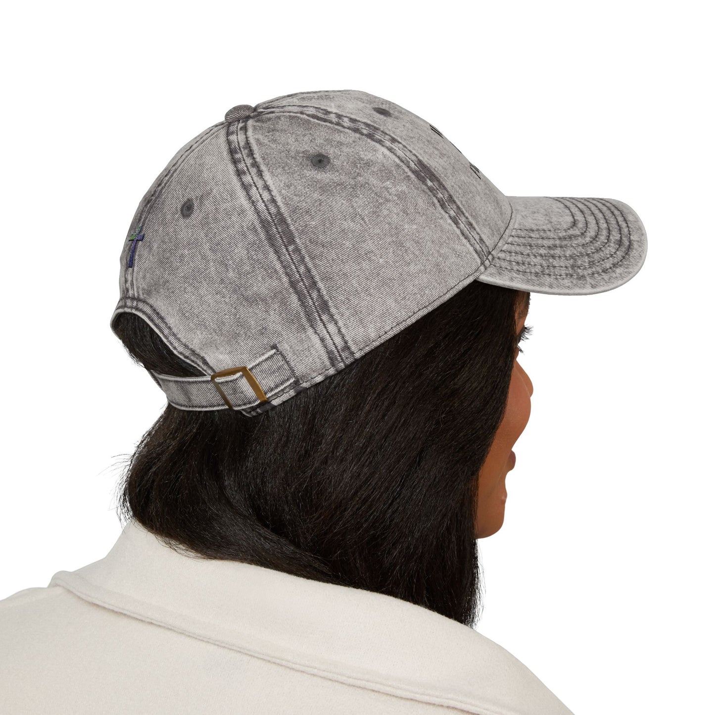 WALK BY FAITH NOT BY SIGHT--Vintage Faith Cap - Embroidered Hat, Christian Gift, Inspirational Apparel, Faith-Based Accessory, Religious Headwear