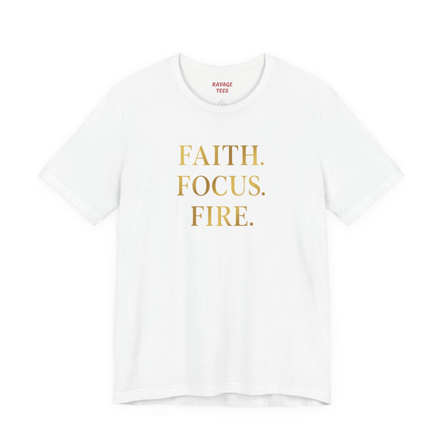 Faith Focus Fire T-Shirt | Inspirational Christian Apparel, Motivational Unisex Tee, Casual Everyday Wear, Holiday & Celebration Gift