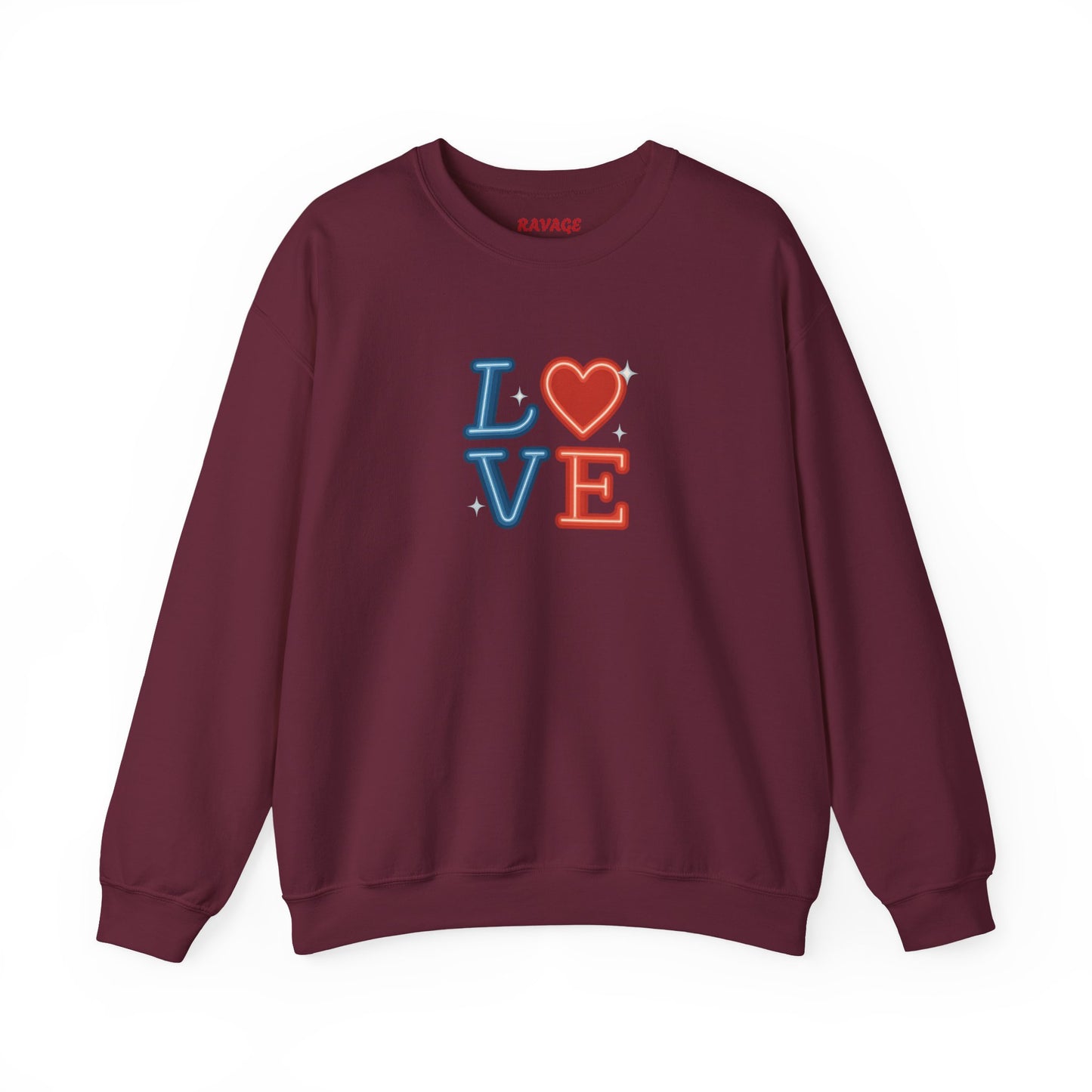 Patriotic Love Sweatshirt | Unisex Crewneck, Cozy Top for Celebrations, Gifts, Independence Day, Casual Style, Everyday Comfort