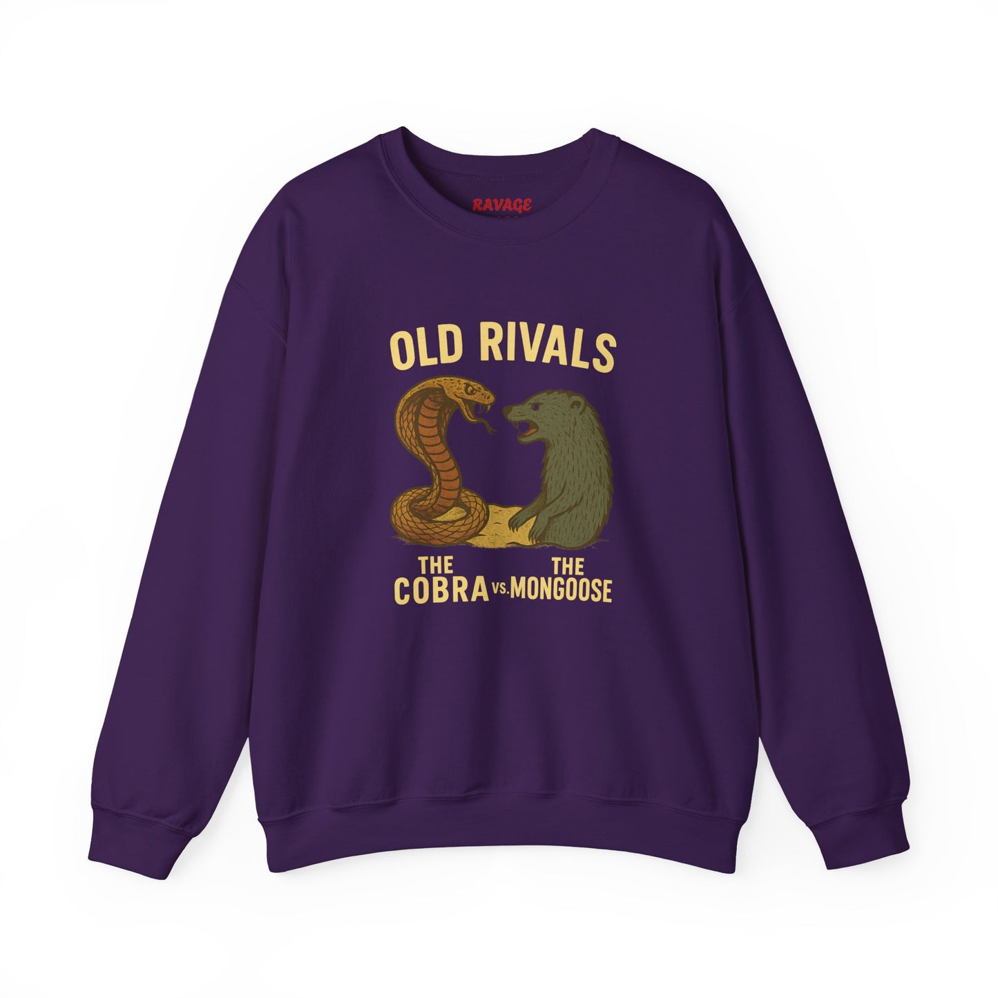Combat Crewneck Sweatshirt | Old Rivals Cobra vs Mongoose Sweatshirt | Unisex Holiday Gift | Cozy Casual Wear | Perfect for Fans