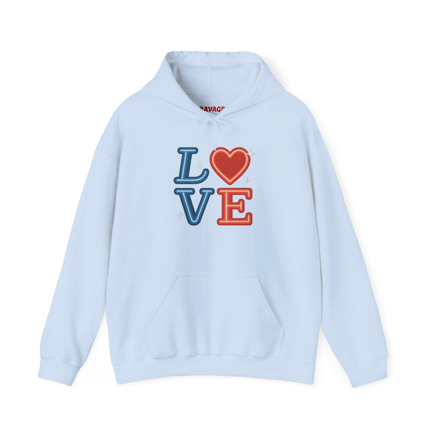 Unisex Hooded Sweatshirt with 'LOVE' Design - Cozy Gift for Friends, Valentine's Day, Casual Wear, Relaxation, Everyday Use