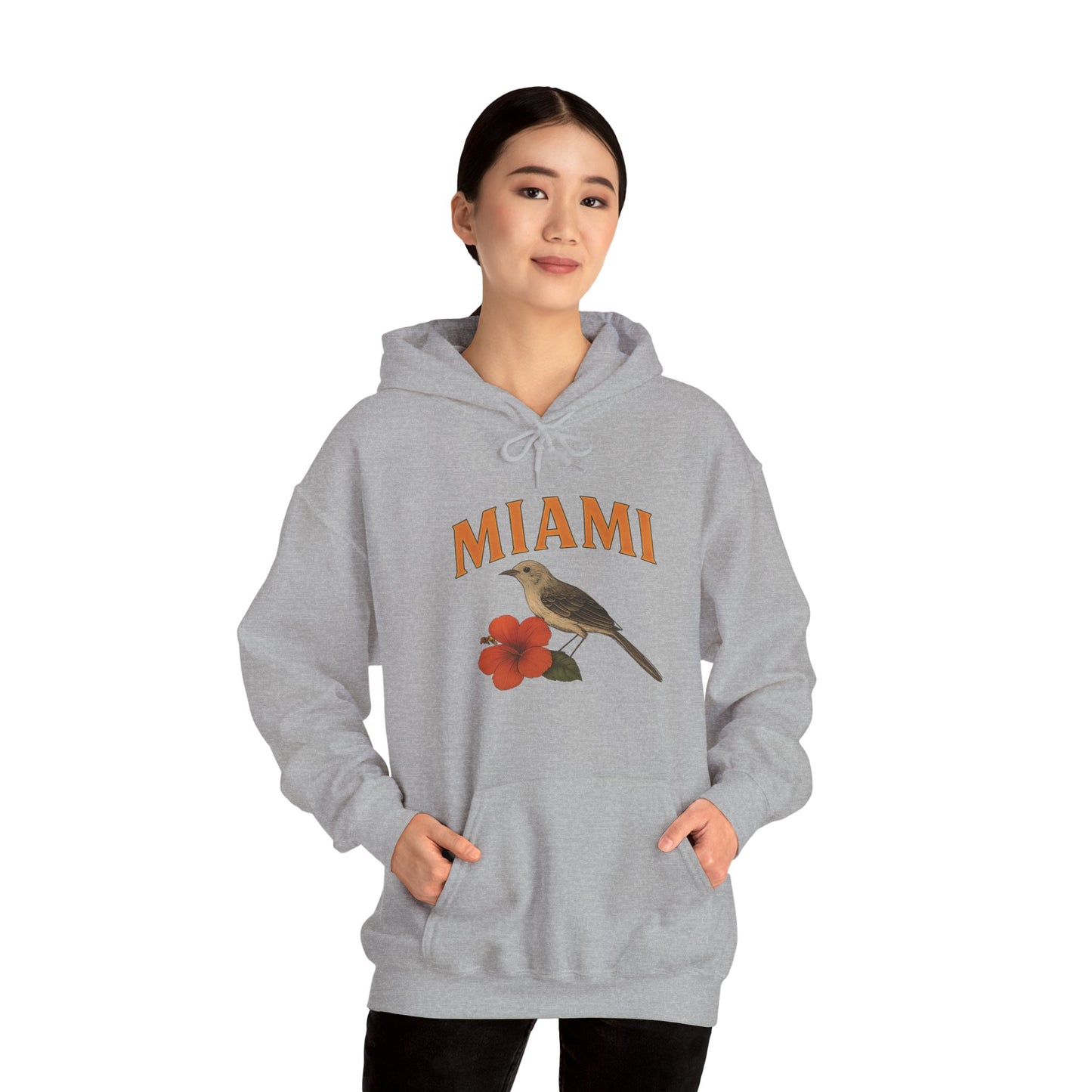 MIAMI THE 305 Unisex Hoodie – Cozy Sweatshirt, Casual Travel Souvenir, Relaxed Streetwear Gift for Nature & City Lovers