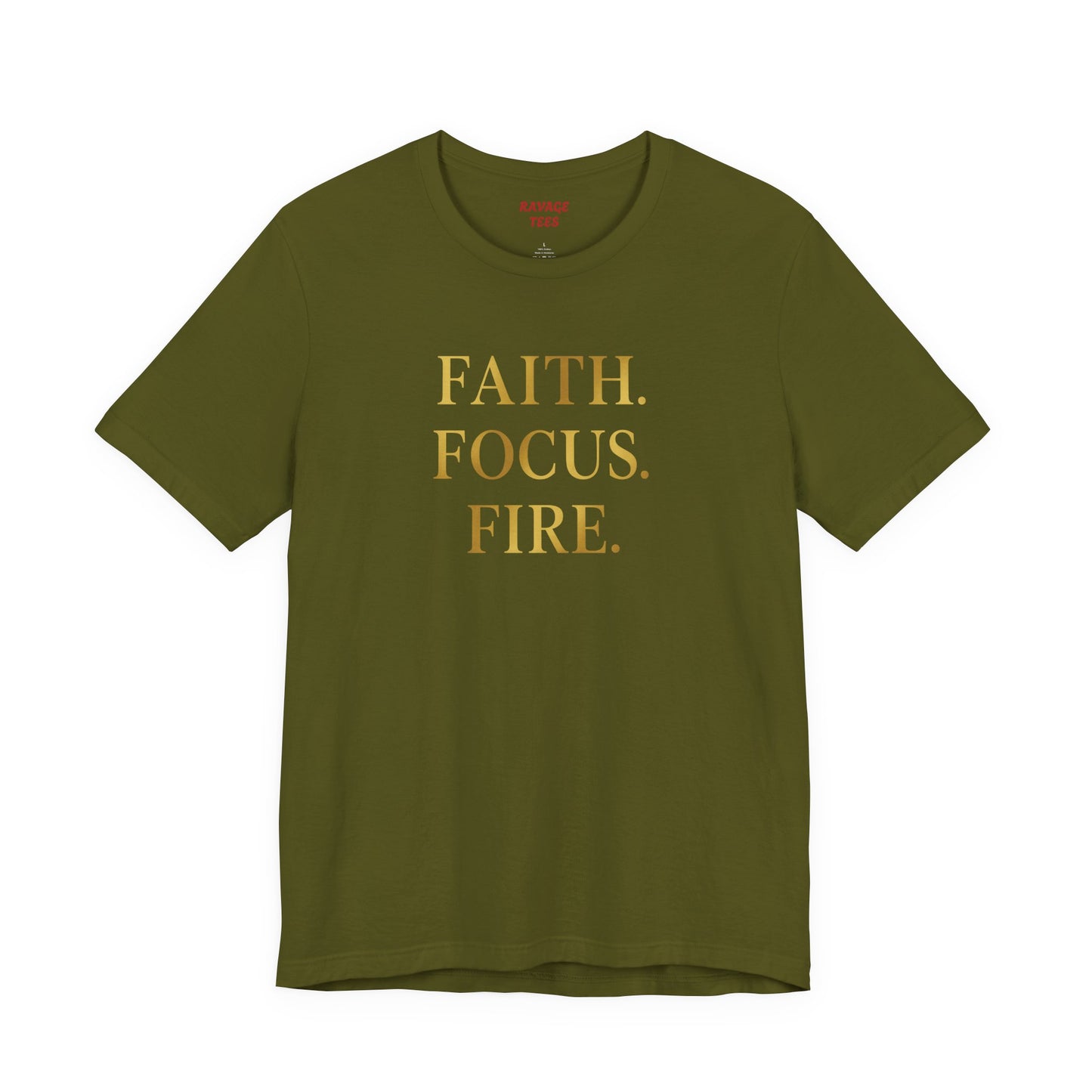 Faith Focus Fire T-Shirt | Inspirational Christian Apparel, Motivational Unisex Tee, Casual Everyday Wear, Holiday & Celebration Gift
