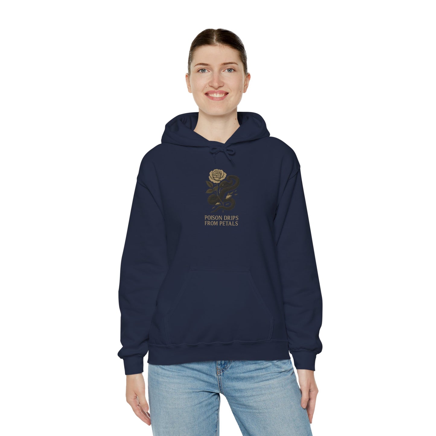 POISON DRIPS FROM EVERY PETAL Graphic Hoodie – Unisex Pullover Sweatshirt for Nature Lovers | Cozy Streetwear for Spring, Casual Wear & Eco-Friendly Gifts
