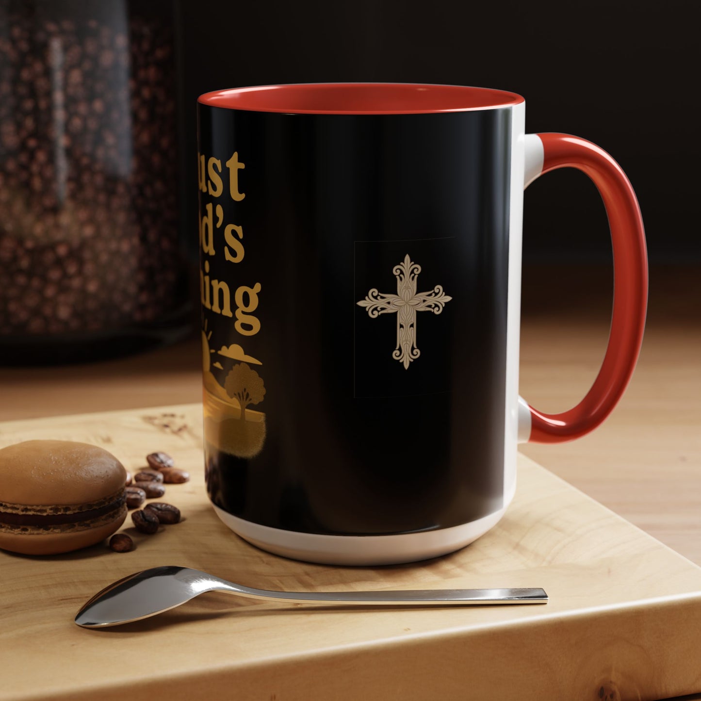 Trust God's Timing Christian Coffee Mug – Inspirational Accent Cup (11oz & 15oz), Faith-Based Gift for Coffee & Tea Lovers