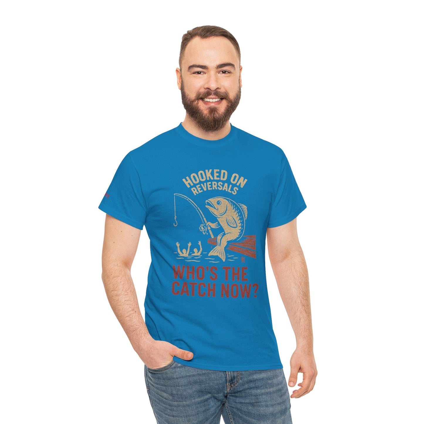 Hooked on Reversals Fishing Tee - Unisex Cotton T-Shirt for Fishing Lovers, Great for Outdoors, Gift for Dad, Summer Apparel, Casual Wear