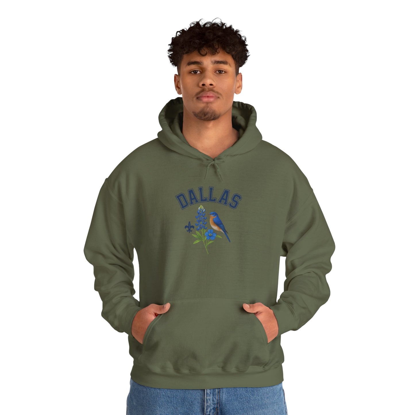 DALLAS Unisex Hoodie – Cozy Sweatshirt, Casual Travel Souvenir, Relaxed Streetwear Gift for Nature & City Lovers