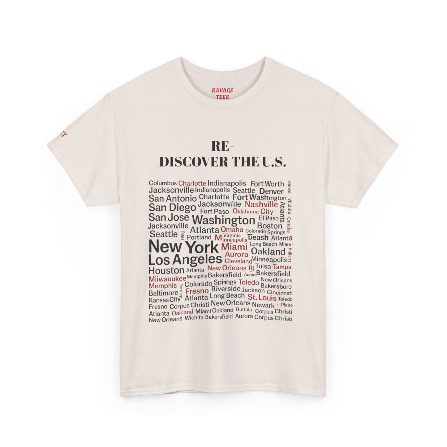 Re-Discover the U.S. Unisex Exploratory Travel T-Shirt, Adventure Tee, USA Discovery Shirt