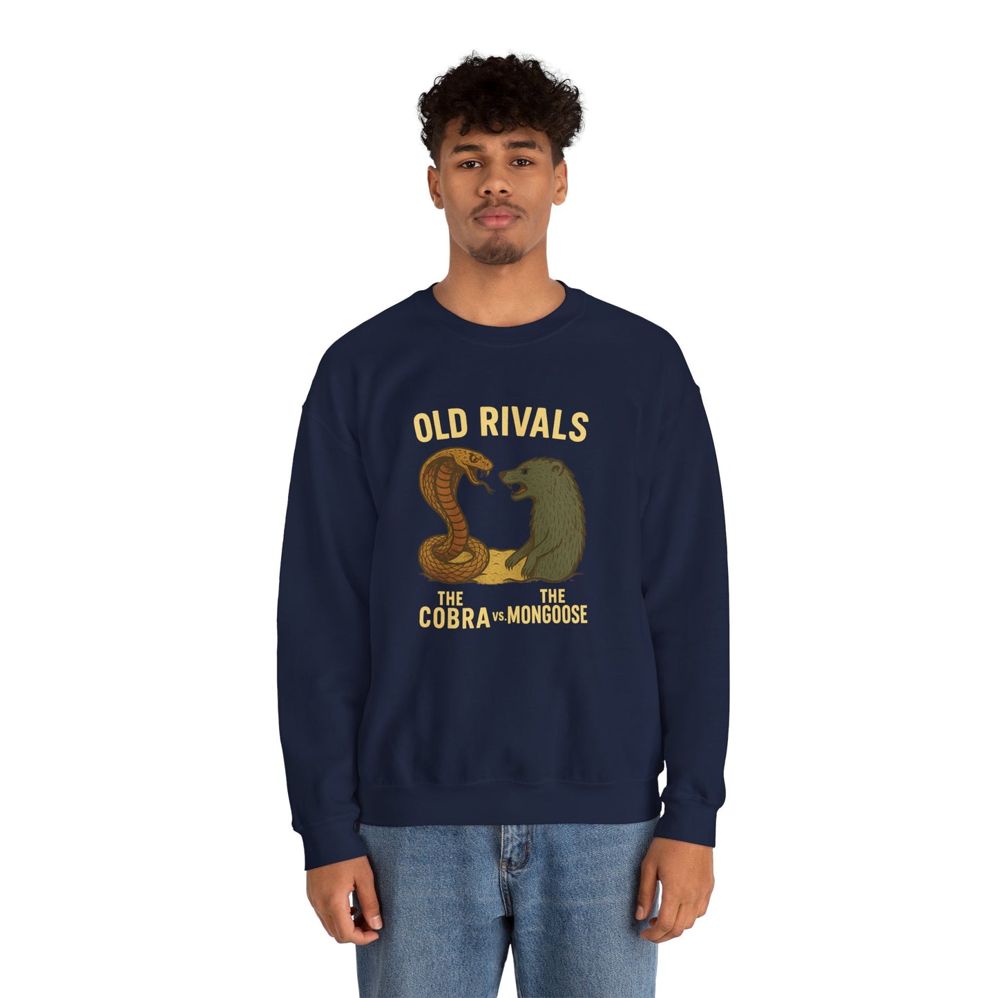 Combat Crewneck Sweatshirt | Old Rivals Cobra vs Mongoose Sweatshirt | Unisex Holiday Gift | Cozy Casual Wear | Perfect for Fans