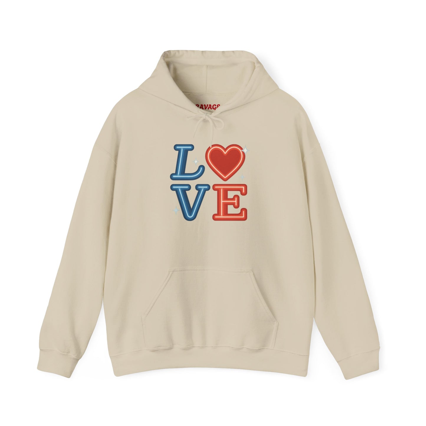 Unisex Hooded Sweatshirt with 'LOVE' Design - Cozy Gift for Friends, Valentine's Day, Casual Wear, Relaxation, Everyday Use