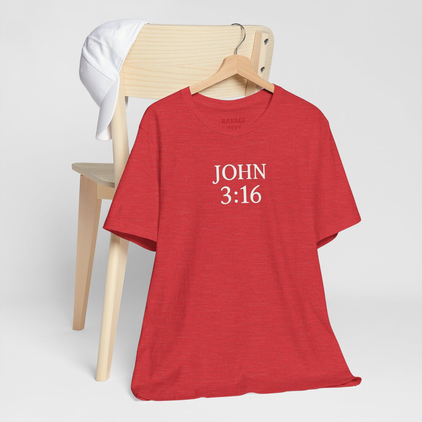 **JOHN 3:16 Faith-Inspired Unisex Tee – Christian Scripture T-Shirt, Religious Apparel, Inspirational Gift, Bible Verse Faith Shirt**