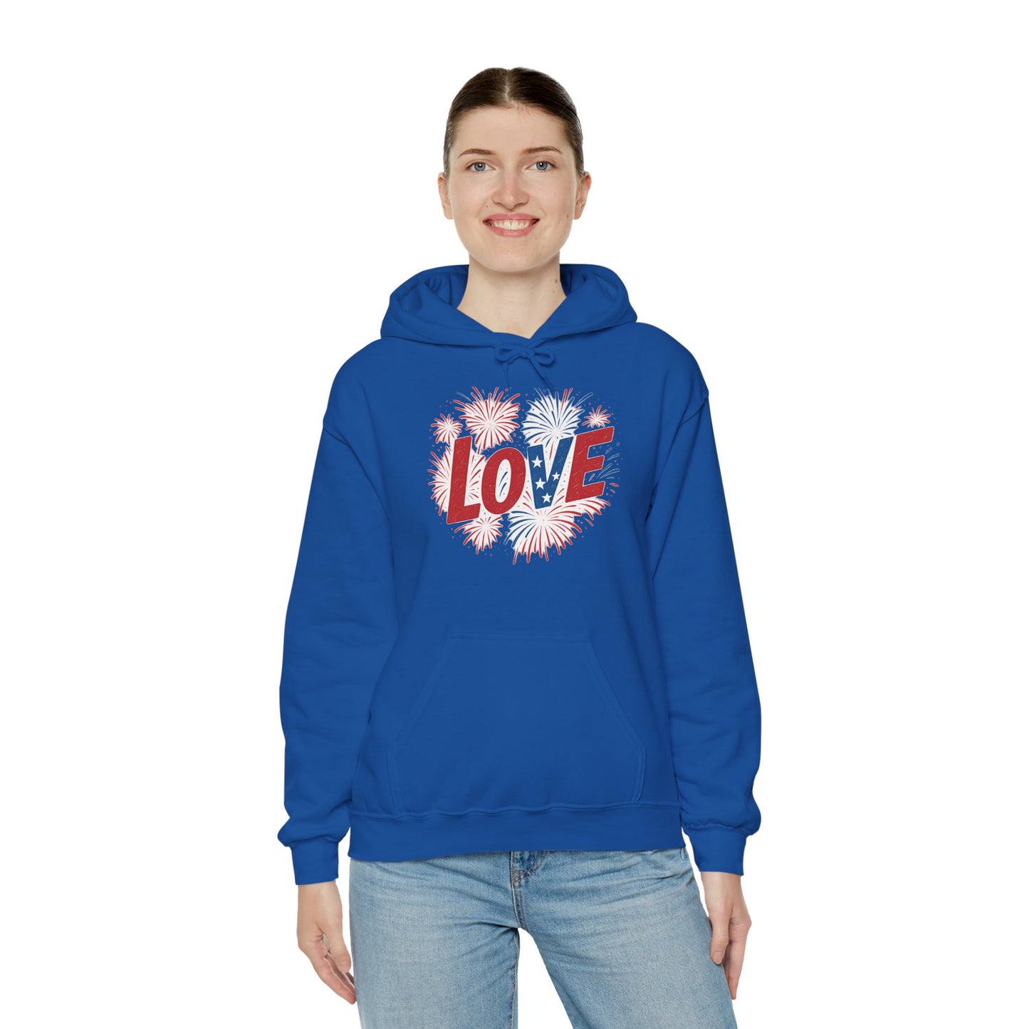 Unisex Hooded Sweatshirt with 'LOVE' Design - Cozy Gift for Friends, Valentine's Day, Casual Wear, Relaxation, Everyday Use