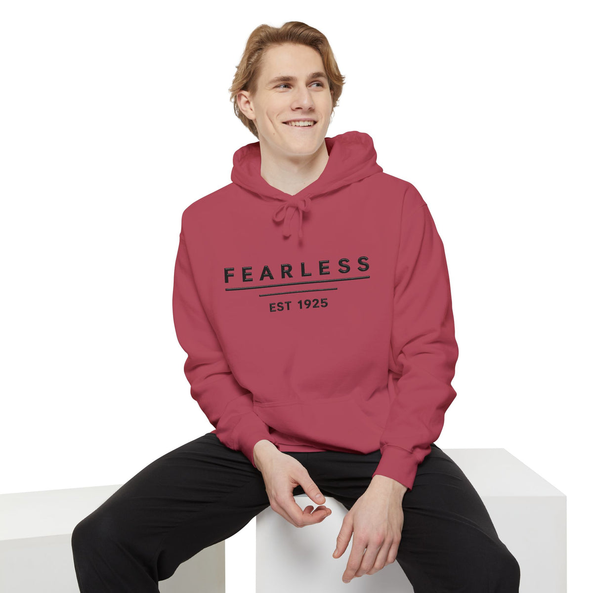 Embroidered Fearless Hoodie — 'FEARLESS EST 1925'