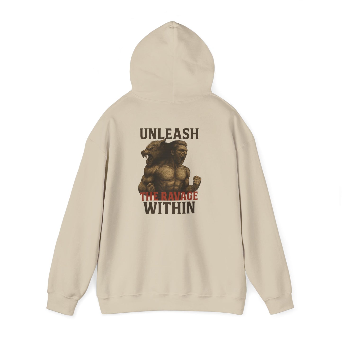 Unleash the Ravage Within Hoodie, Motivational Sweatshirt for Fitness Lovers, Cozy Hoodie for Gym, Gift for Athletes, Unisex Sweatshirt