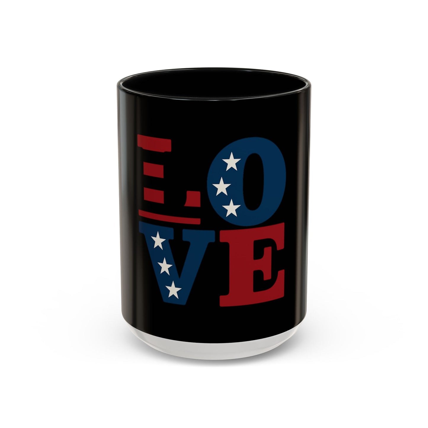 Patriotic Love Coffee Mug | 11 & 15oz Ceramic Cup | Perfect for Independence Day, Valentine's Day, and Everyday Use