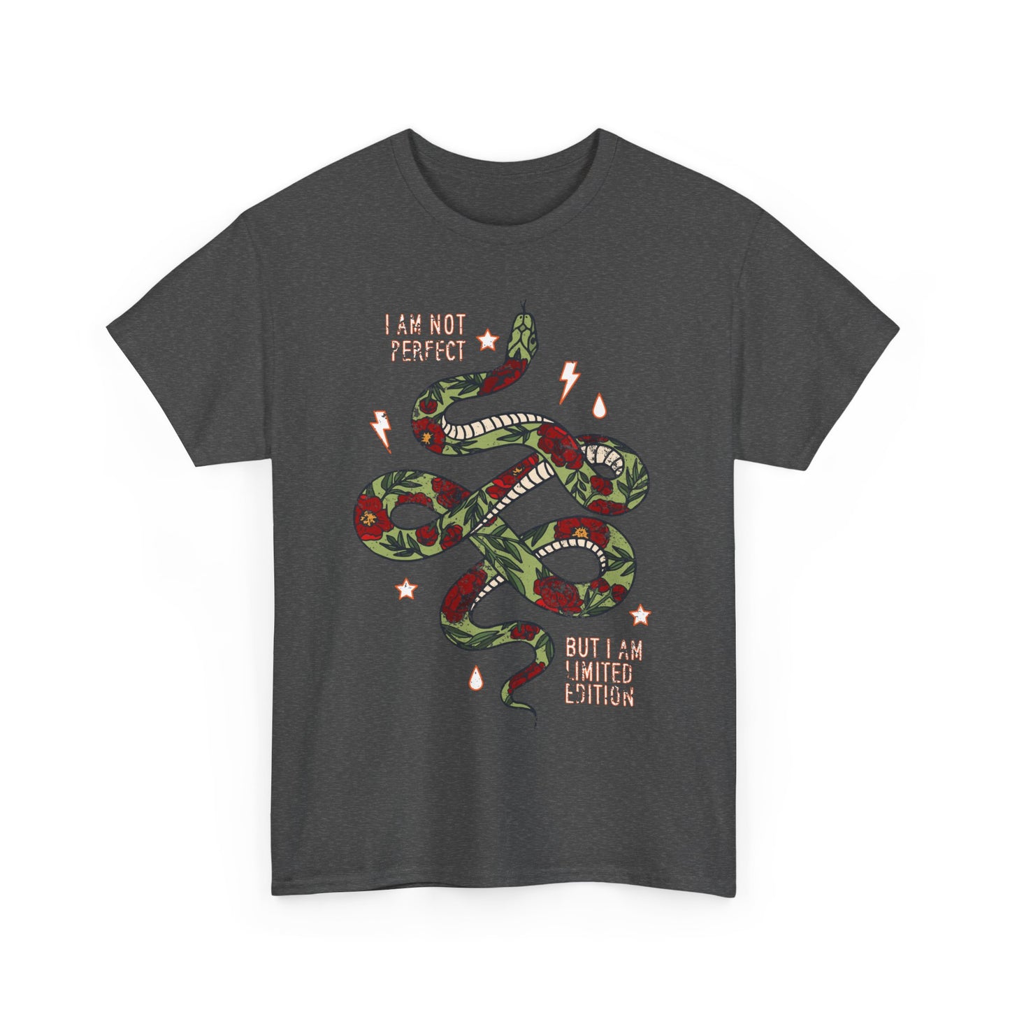 Trendy Unisex Tee, I Am Not Perfect Snake Design Shirt, Casual Wear, Gift for Nature Lovers, Eco-Friendly Fashion