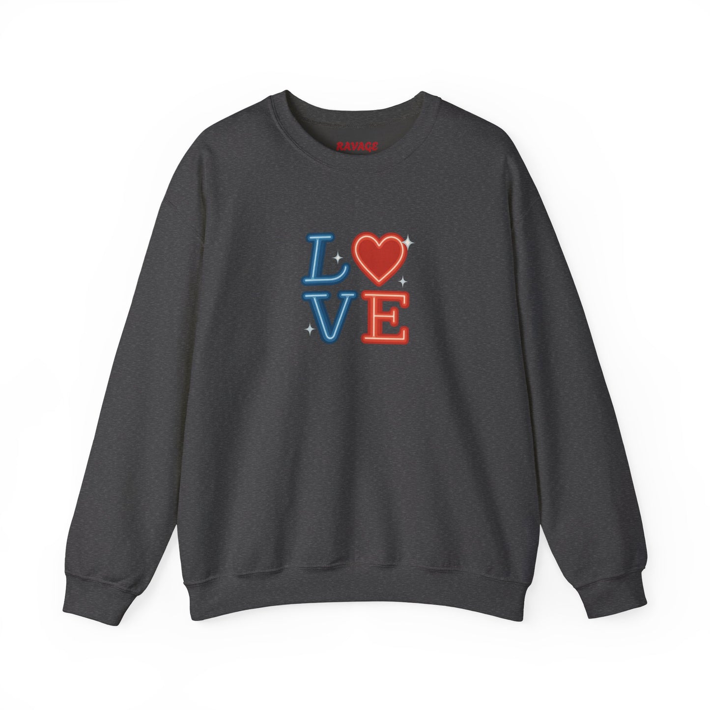Patriotic Love Sweatshirt | Unisex Crewneck, Cozy Top for Celebrations, Gifts, Independence Day, Casual Style, Everyday Comfort