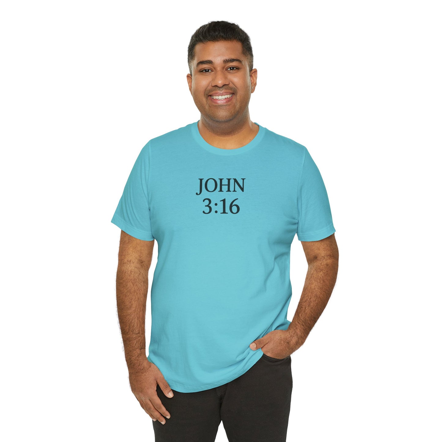**JOHN 3:16 Faith-Inspired Unisex Tee – Christian Scripture T-Shirt, Religious Apparel, Inspirational Gift, Bible Verse Faith Shirt**
