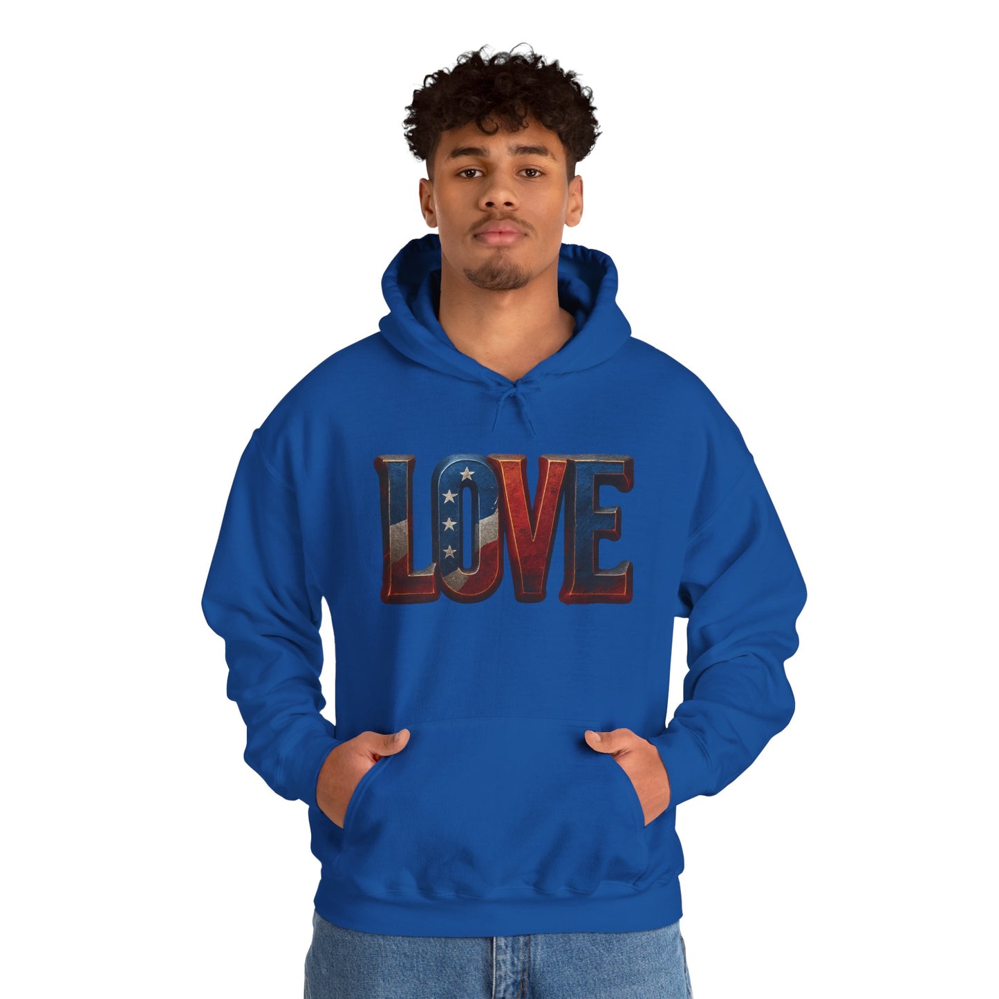 Unisex Hooded Sweatshirt with 'LOVE' Design - Cozy Gift for Friends, Valentine's Day, Casual Wear, Relaxation, Everyday Use