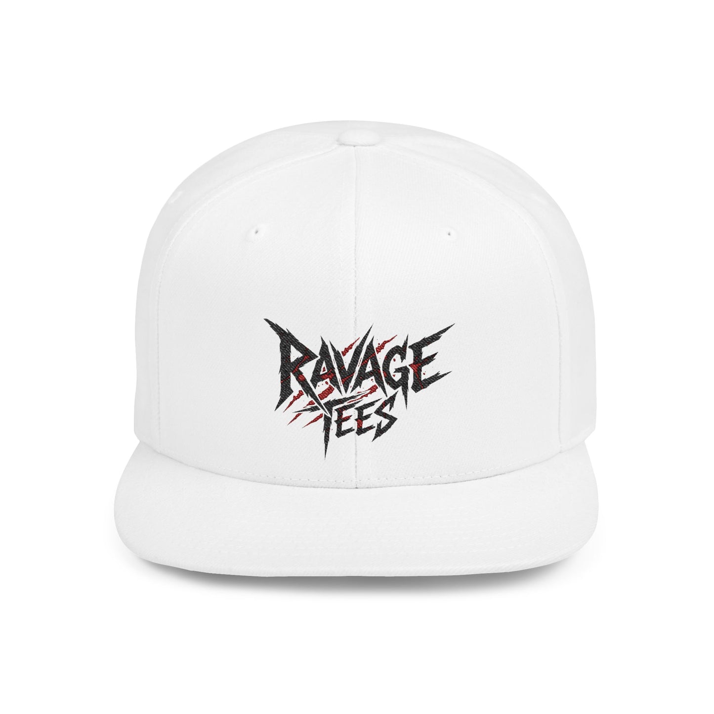 Ravage Tees Edgy Graphic Snapback Cap, Streetwear Hat, Trendy Flat Bill, Casual Outfit Accessory, Unique Gift for Music Lovers
