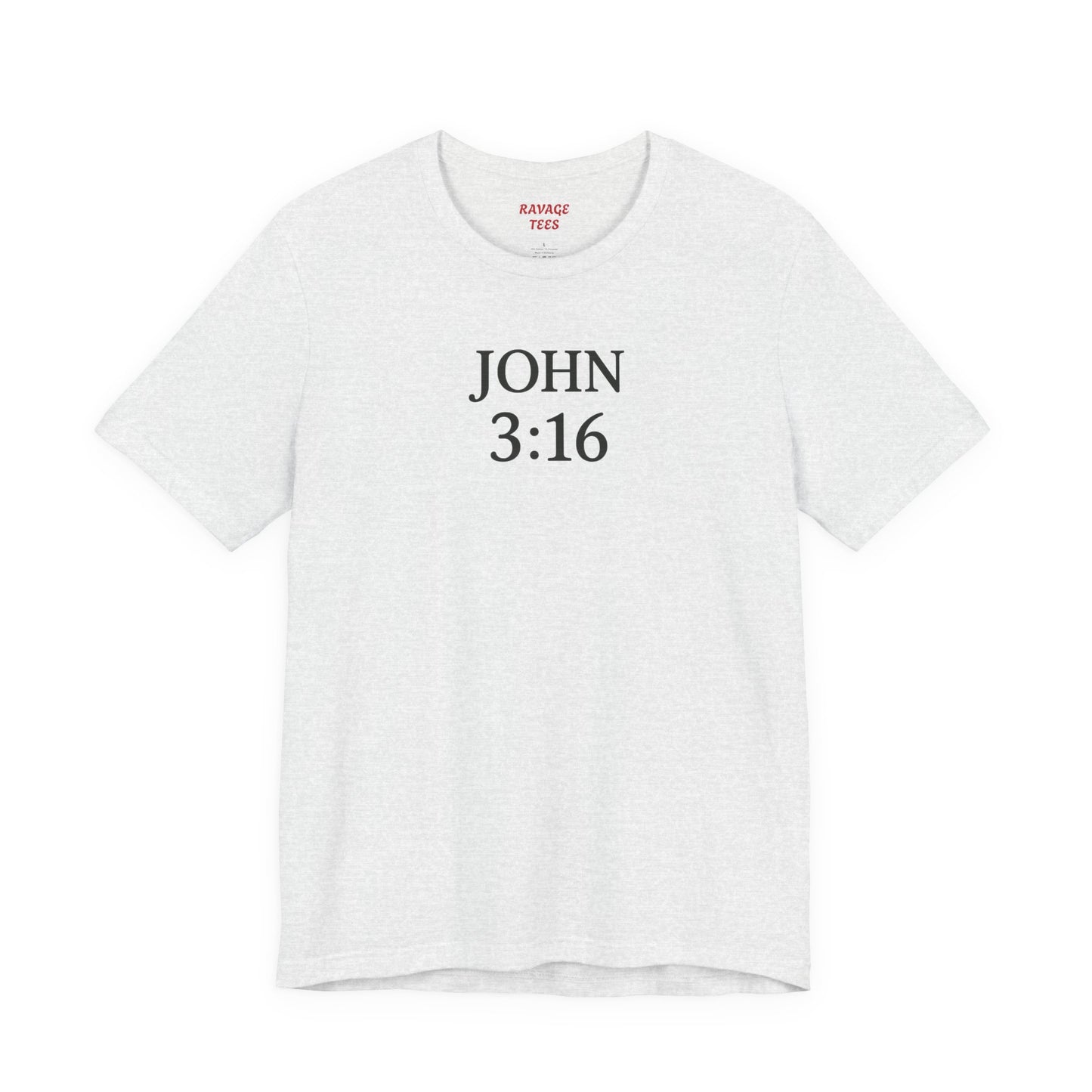 **JOHN 3:16 Faith-Inspired Unisex Tee – Christian Scripture T-Shirt, Religious Apparel, Inspirational Gift, Bible Verse Faith Shirt**