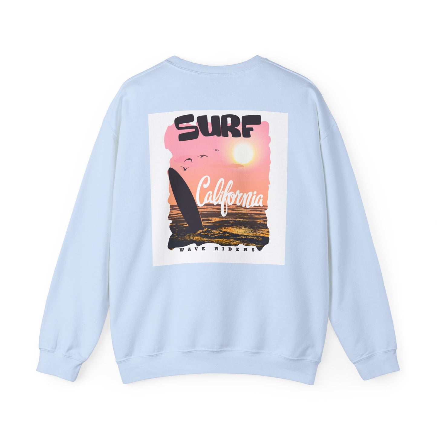 Surf Life Unisex Crewneck Sweatshirt | Beach Vibes, California Style, Perfect for Surfers