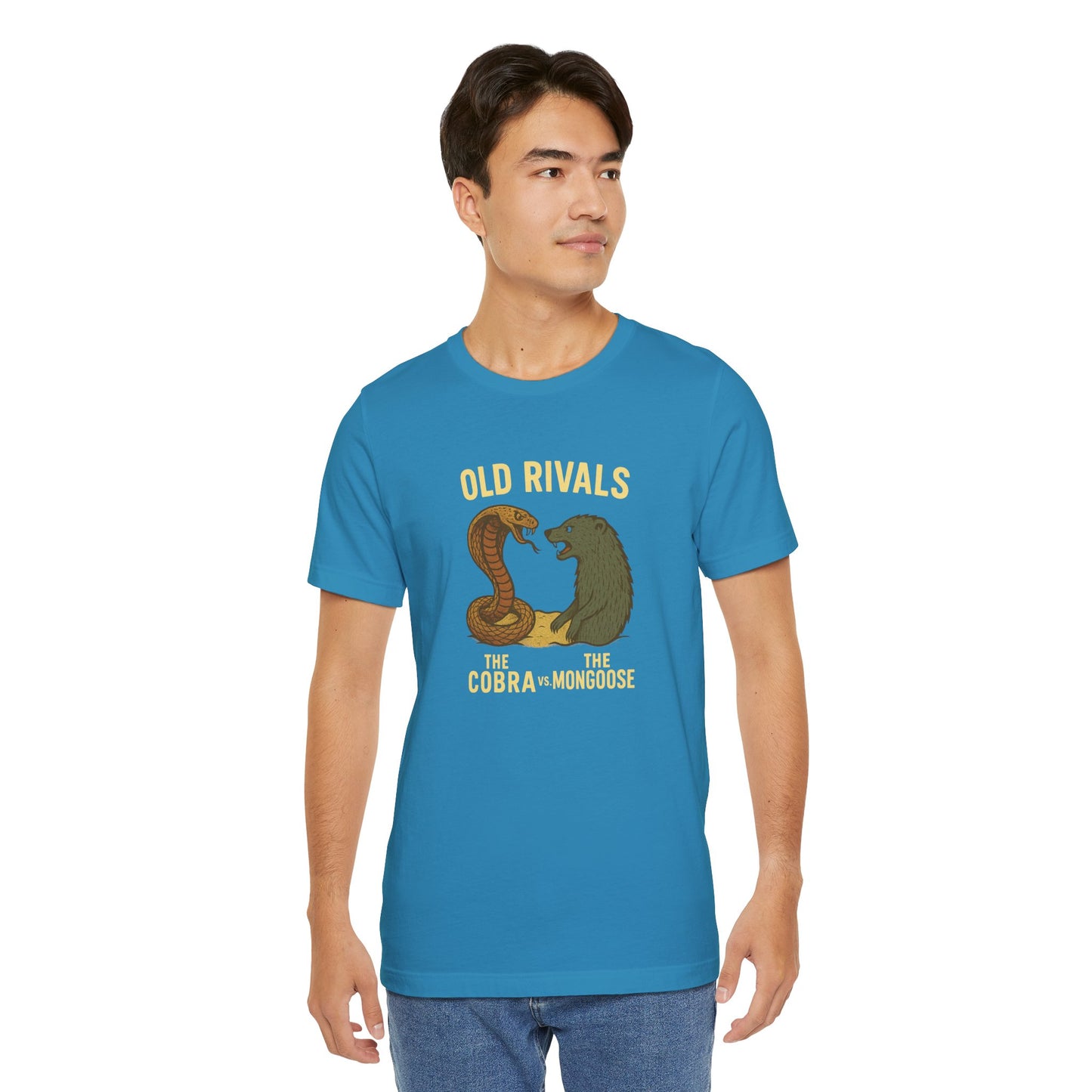 Vintage Rivalry Tee - Cobra vs Mongoose T-Shirt, Retro Graphic Outdoor Adventure Shirt, Perfect Gift for Animal Lovers