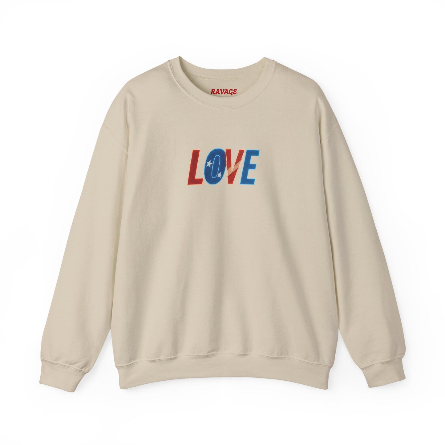 Patriotic Love Sweatshirt | Unisex Crewneck, Cozy Top for Celebrations, Gifts, Independence Day, Casual Style, Everyday Comfort
