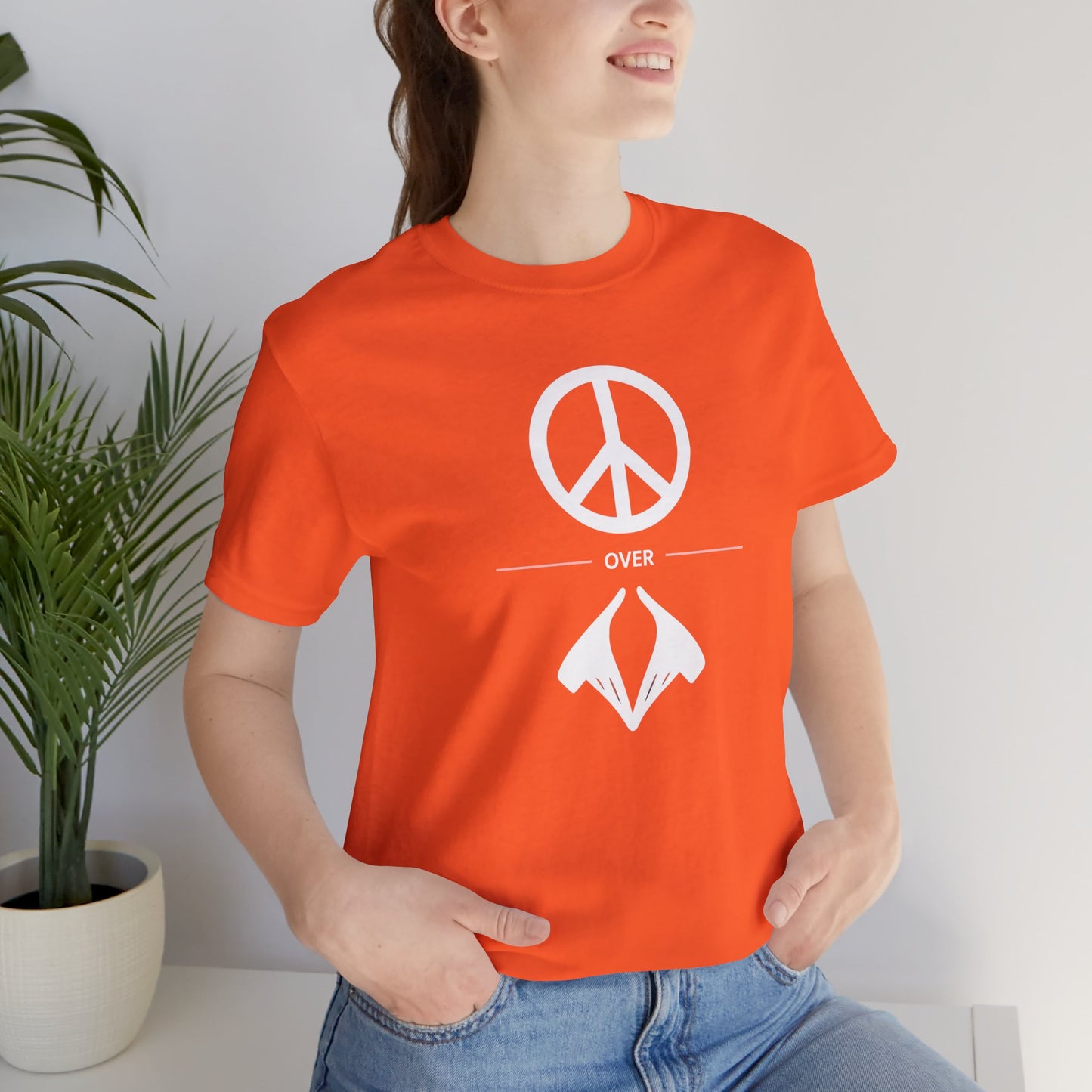 Peace Sign Unisex Jersey Tee, Casual Wear, Gift for Friends, Summer Fashion, Festival Outfit, Eco-Friendly Apparel