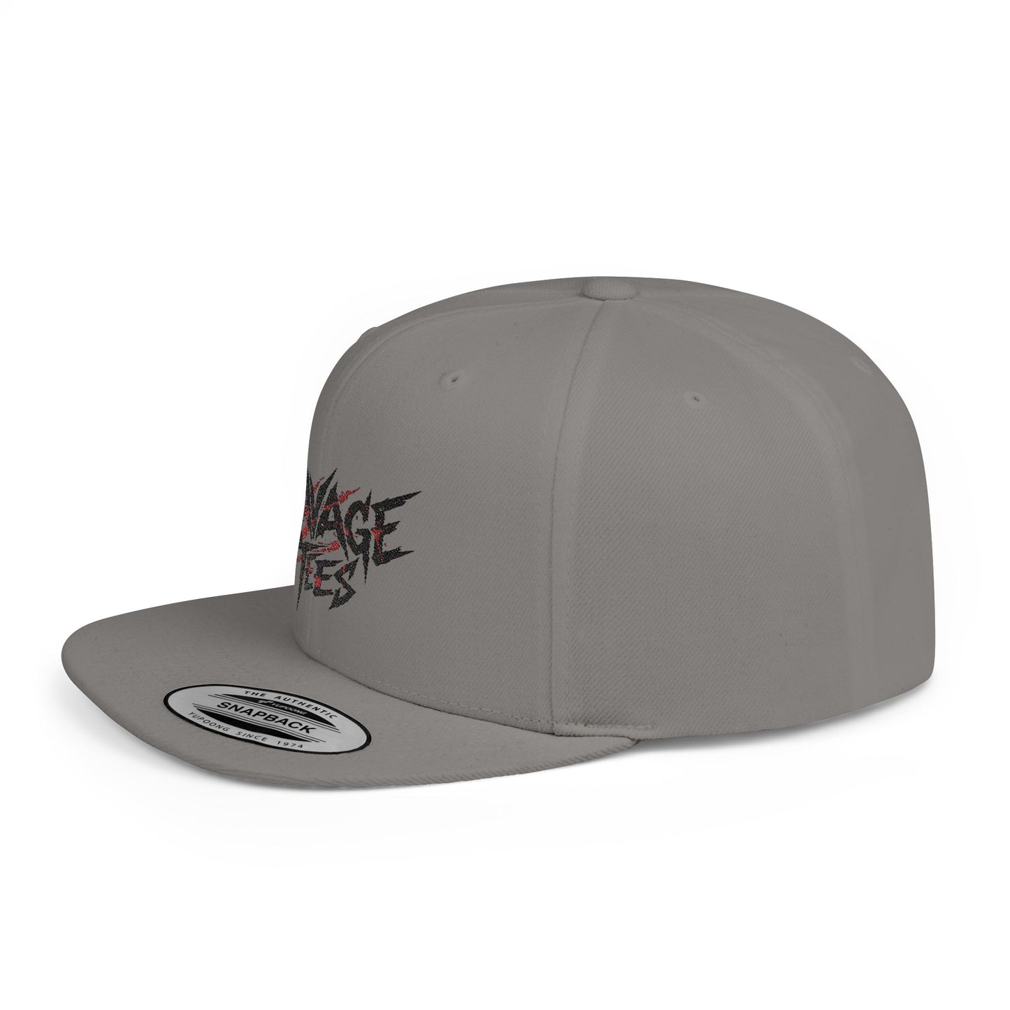 Ravage Tees Edgy Graphic Snapback Cap, Streetwear Hat, Trendy Flat Bill, Casual Outfit Accessory, Unique Gift for Music Lovers