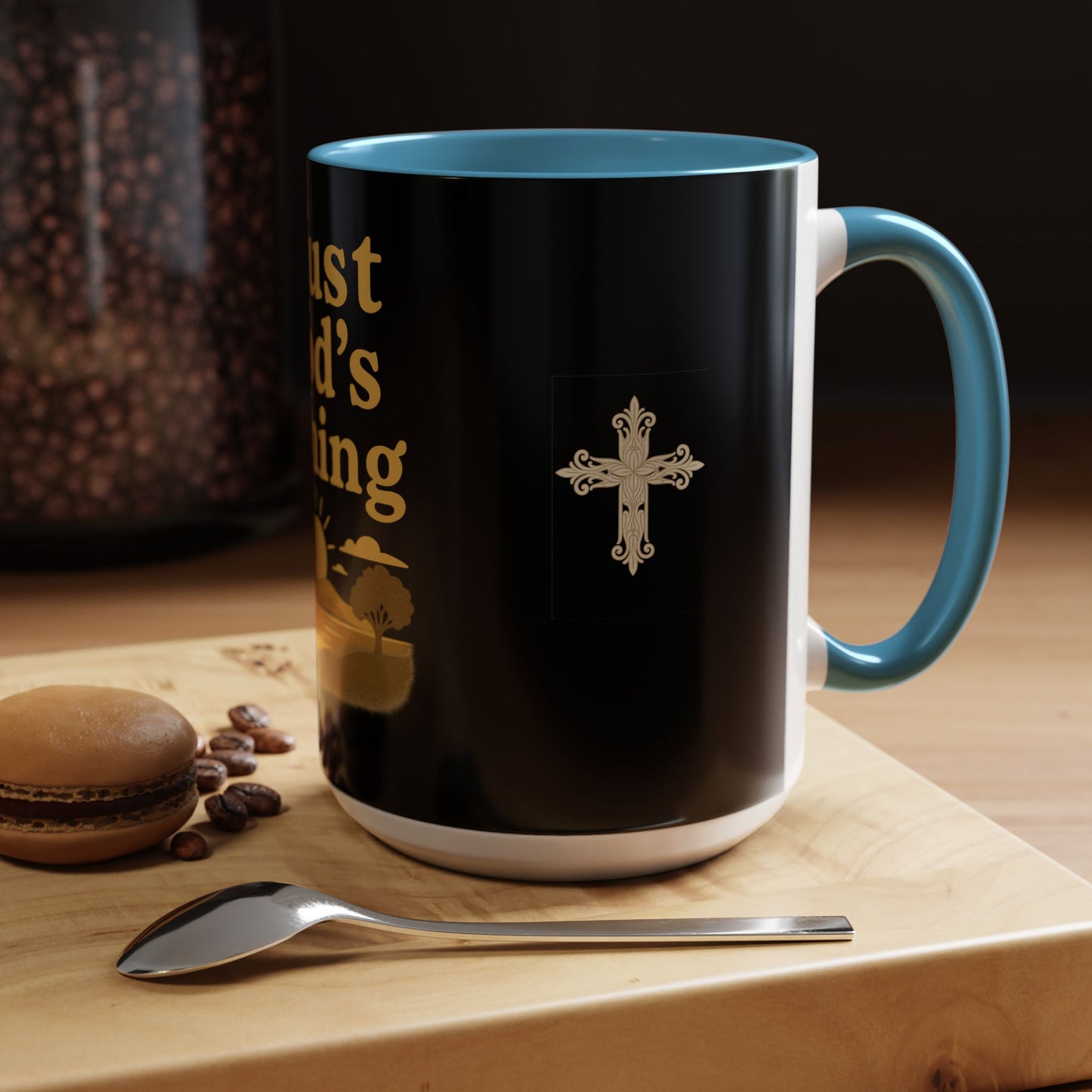 Trust God's Timing Christian Coffee Mug – Inspirational Accent Cup (11oz & 15oz), Faith-Based Gift for Coffee & Tea Lovers