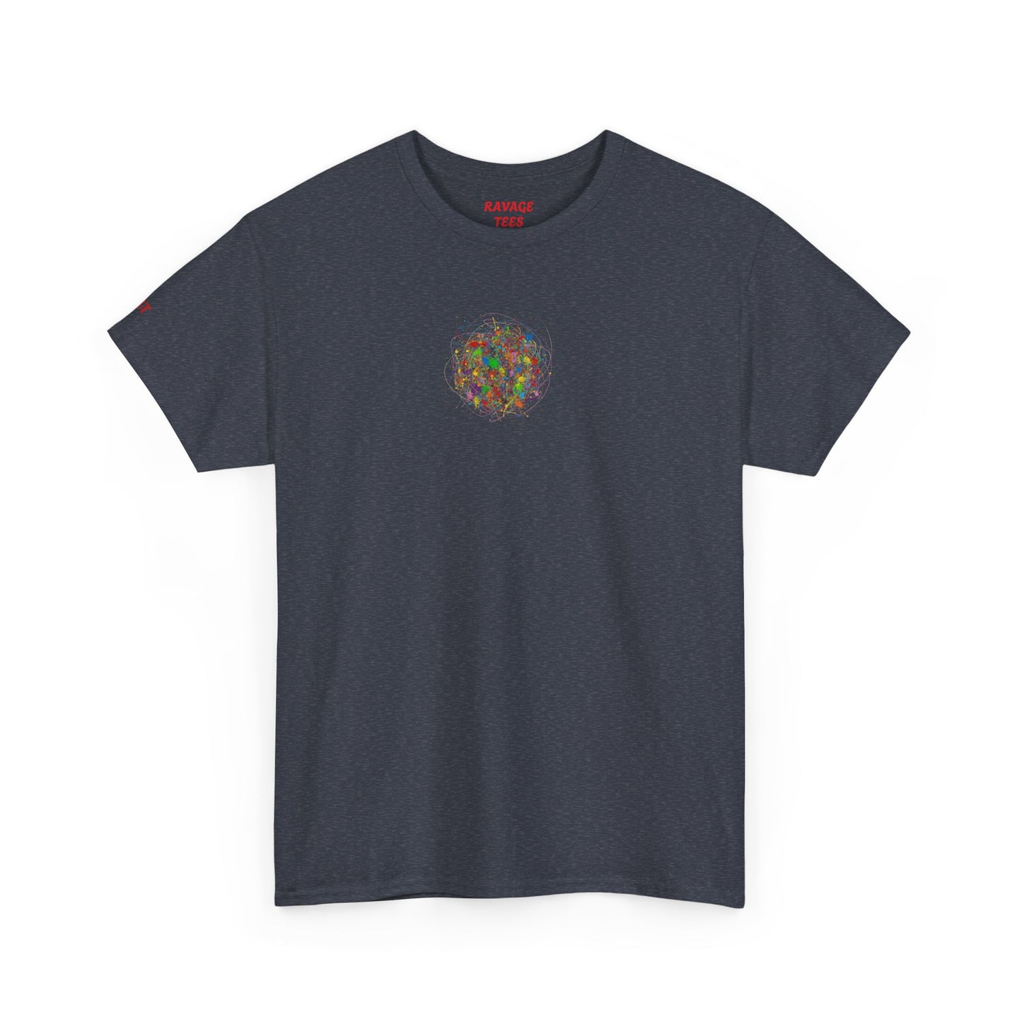 Dynamic Chaos Graphic Tee - Unisex Heavy Cotton T-Shirt, Casual Style
