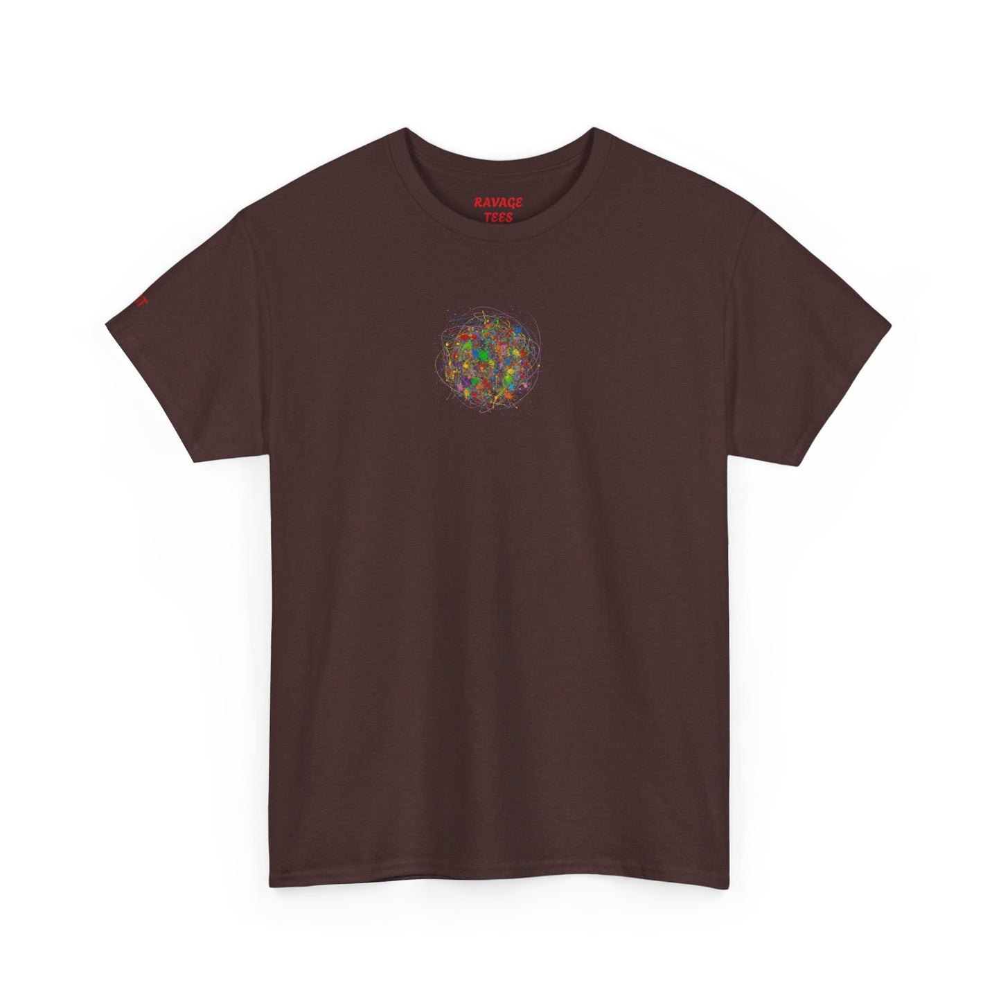 Dynamic Chaos Graphic Tee - Unisex Heavy Cotton T-Shirt, Casual Style