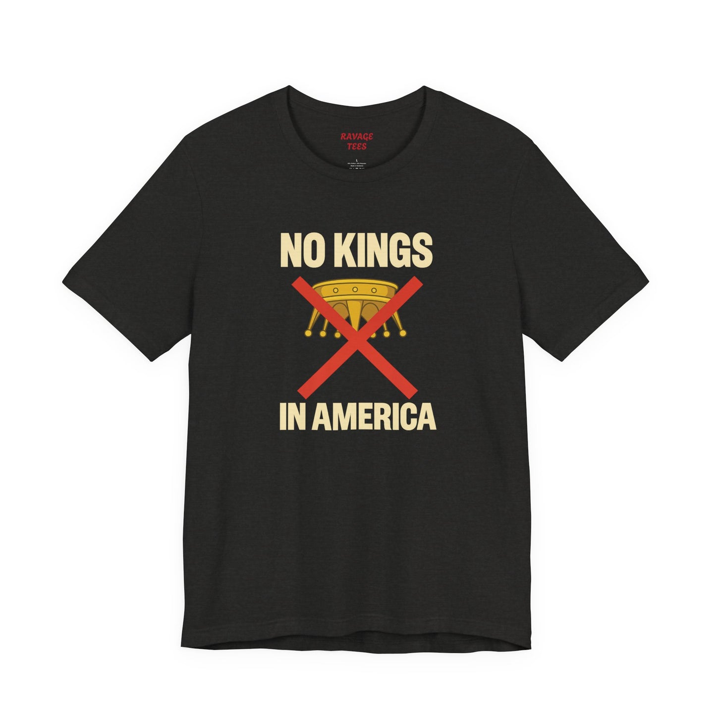 NO KINGS Revolutionary Statement Tee – Unisex Protest Shirt for Freedom, Equality & Independence Day Casual Wear