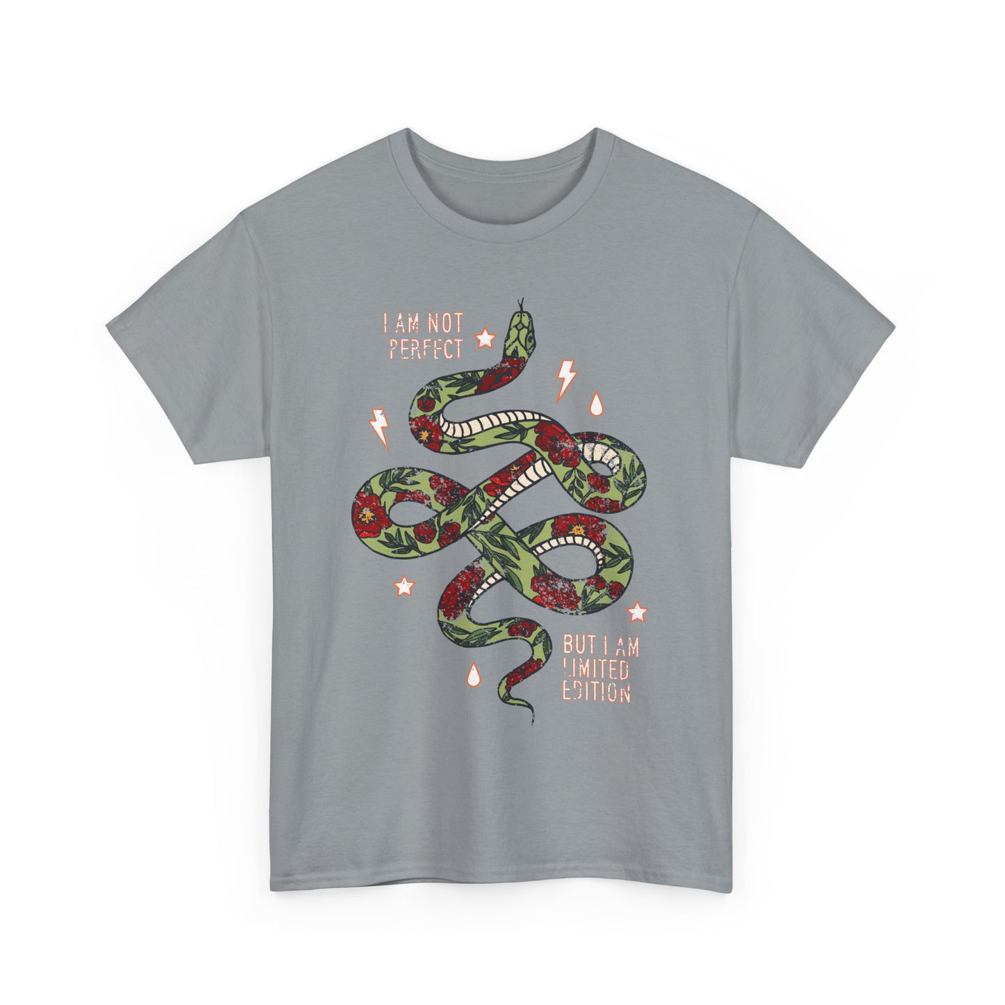 Trendy Unisex Tee, I Am Not Perfect Snake Design Shirt, Casual Wear, Gift for Nature Lovers, Eco-Friendly Fashion