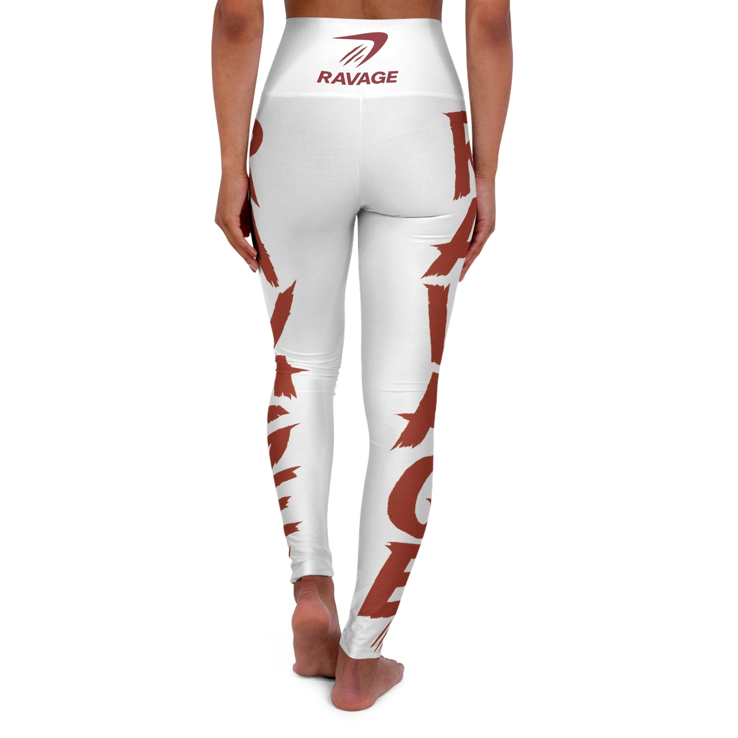 RAVAGE High Waisted Yoga Leggings – Stylish Workout Tights, Athletic Gym Apparel, Activewear for Fitness Enthusiasts and Yoga Lovers