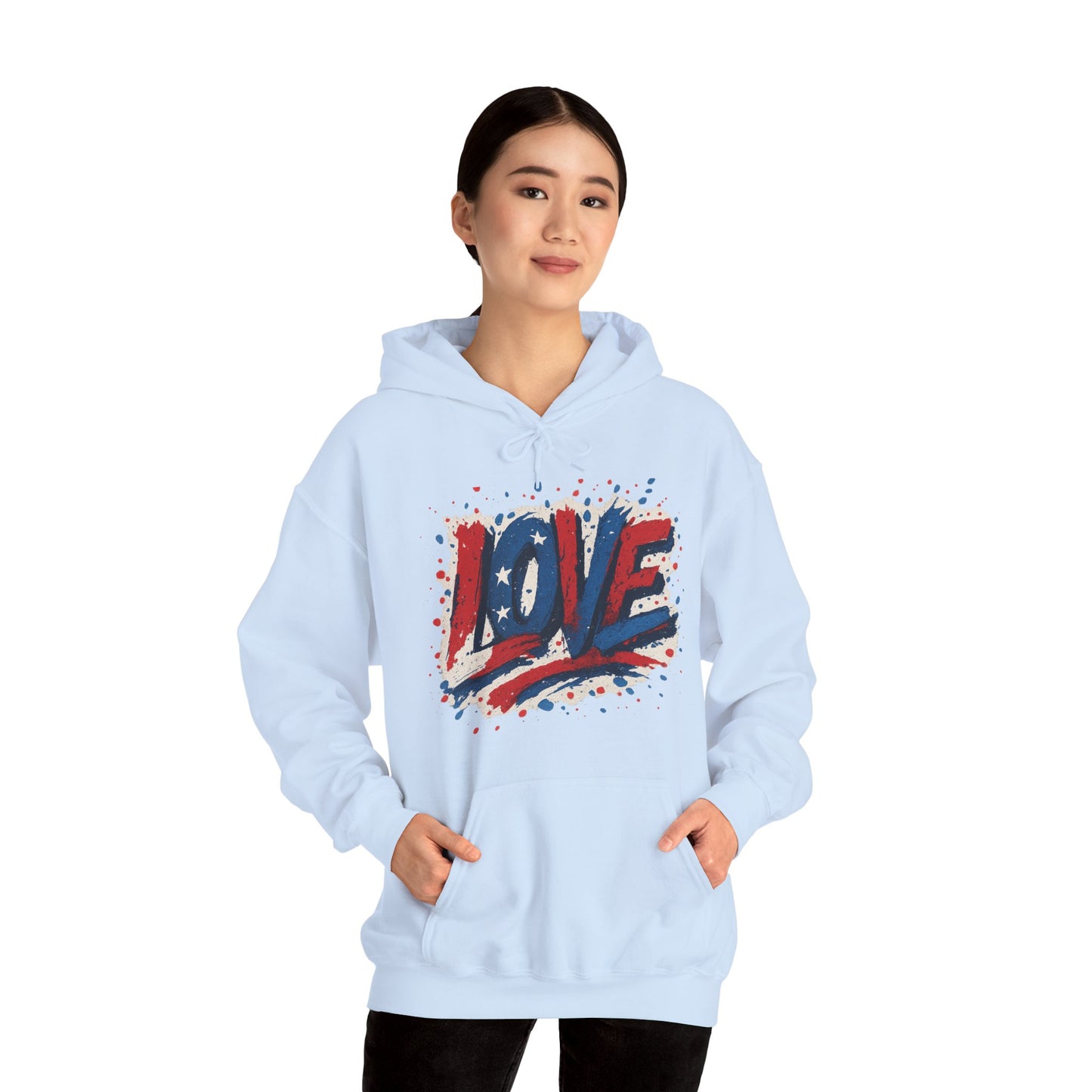 Unisex Hooded Sweatshirt with 'LOVE' Design - Cozy Gift for Friends, Valentine's Day, Casual Wear, Relaxation, Everyday Use